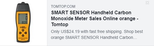 Compteur de monoxyde de carbone portable SMART SENSOR Prix: 24,19 $
