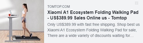 Tapis de marche pliant Xiaomi A1 Ecosystem Prix: 389,99 $ Livré de l'entrepôt américain, livraison gratuite